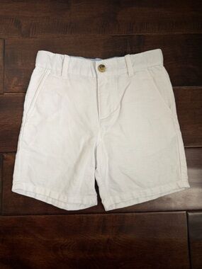 Boys Janie and Jack Linen-Blend White Shorts